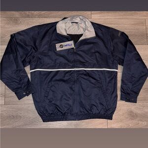 Reebok Size Large Men’s Long Sleeved Wind Breaker Jacket Full Zip Navy New W Tag
